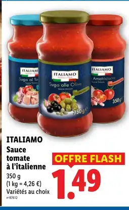 Lidl ITALIAMO Sauce tomate à l'italienne offre