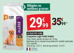 Gamm vert Croquettes light pure family offre