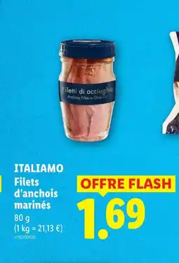 Lidl ITALIAMO Filets d'anchois marinés offre