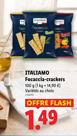 Lidl ITALIAMO Focaccia-crackers offre