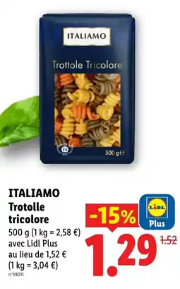 Lidl ITALIAMO Trotolle tricolore offre