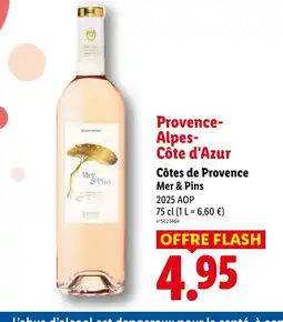 Lidl MER & PINS Provence- Alpes- Côte d'Azur Côtes de Provence offre
