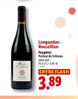 Lidl PARFUM DE SCHISTES Languedoc- Roussillon Faugères offre