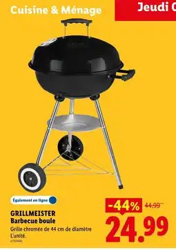 Lidl GRILLMEISTER Barbecue boule offre