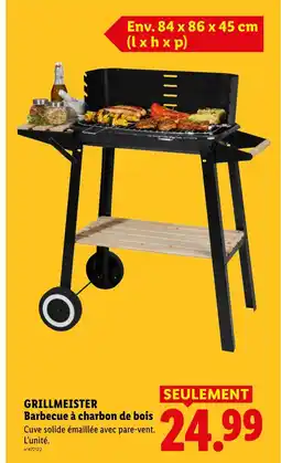 Lidl GRILLMEISTER Barbecue à charbon de bois offre