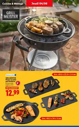 Lidl GRILLMEISTER Plaque ou poêle pour barbecue offre