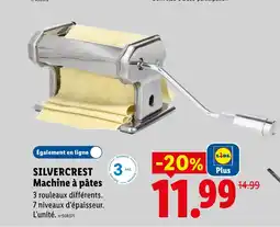 Lidl SILVERCREST Machine à pâtes offre