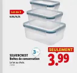 Lidl SILVERCREST Boîtes de conservation offre