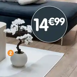 b&m Bonsai fleuri artificiel offre