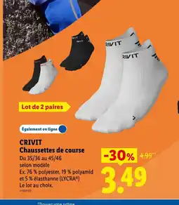 Lidl CRIVIT Chaussettes de course offre
