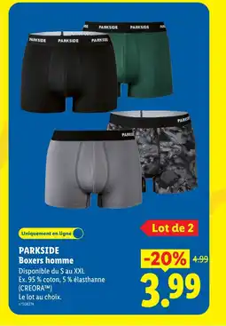 Lidl PARKSIDE Boxers homme offre