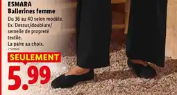 Lidl ESMARA Ballerines femme offre