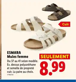 Lidl ESMARA Mules femme offre