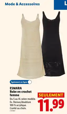 Lidl ESMARA Robe en crochet femme offre