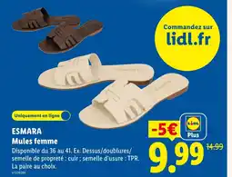 Lidl ESMARA Mules femme offre