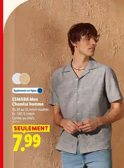 Lidl ESMARA Men Chemise homme offre