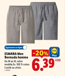 Lidl ESMARA Men Bermuda homme offre