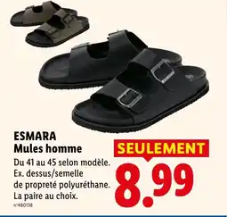 Lidl ESMARA Mules homme offre
