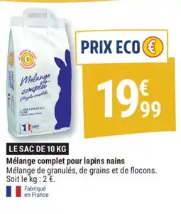 Gamm vert Mélange complet pour lapins nains offre