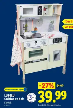 Lidl LUPILU Cuisine en bois offre