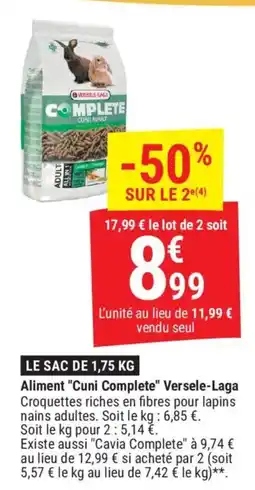 Gamm vert Aliment cuni complete versele-laga offre