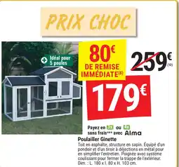 Gamm vert Poulailler ginette offre