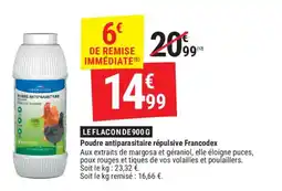 Gamm vert Poudre antiparasitaire répulsive francodex offre