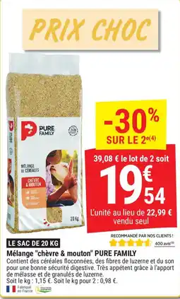 Gamm vert Mélange chèvre & mouton PURE FAMILY offre