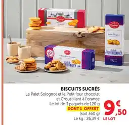 Super U Biscuits sucrés offre