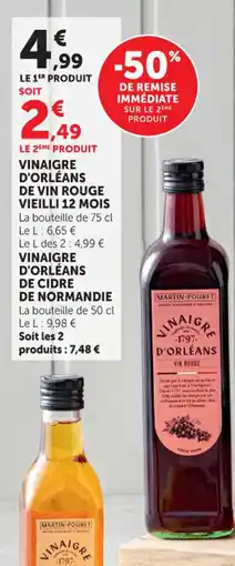 Super U Vinaigre d'orléans de vin rouge vieilli 12 mois offre