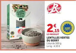 Super U Lentilles vertes du berry offre