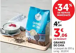 Super U Graines de chia offre