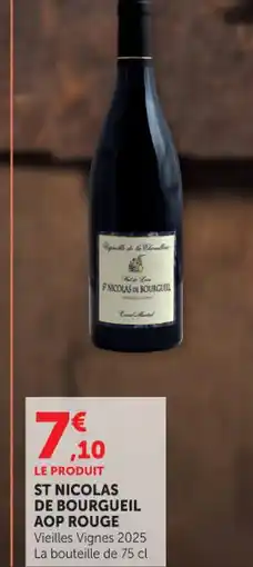 Super U ST NICOLAS DE BOURGUEIL AOP ROUGE offre