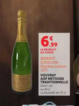 Super U VOUVRAY aop methode traditionnelle offre