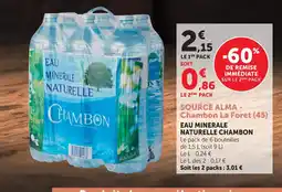 Super U CHAMBON Eau minerale naturelle offre
