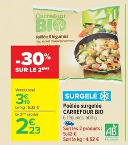 Carrefour Market CARREFOUR BIO Poêlée surgelés offre