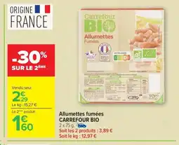 Carrefour Market CARREFOUR BIO Allumettes fumées offre
