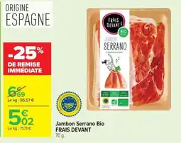 Carrefour Market FRAIS DEVANT Jambon Serrano Bio offre