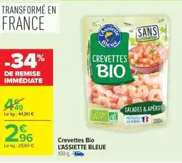 Carrefour Market L'ASSIETTE BLEUE Crevettes Bio offre