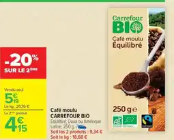 Carrefour Market CARREFOUR BIO Café moulu offre