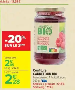 Carrefour Market CARREFOUR BIO Confiture offre