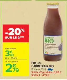 Carrefour Market CARREFOUR BIO Pur jus offre