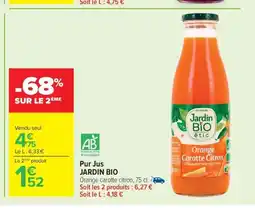 Carrefour Market JARDIN BIO Pur Jus offre