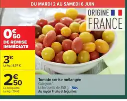 Carrefour Tomate cerise mélangée offre