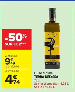 Carrefour TERRA DELYSSA Huile d'olive offre
