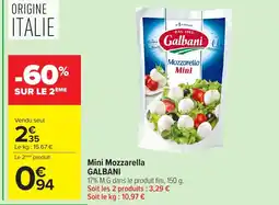 Carrefour GALBANI Mini Mozzarella offre