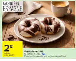 Carrefour Donuts blanc rayé offre