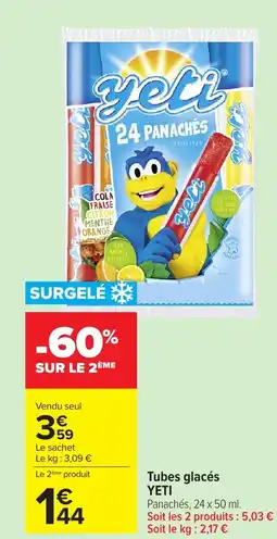 Carrefour YETI Tubes glacés offre