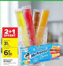 Carrefour MR FREEZE Glaces à l'eau offre