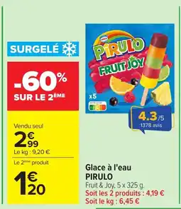 Carrefour PIRULO Glace à l'eau offre